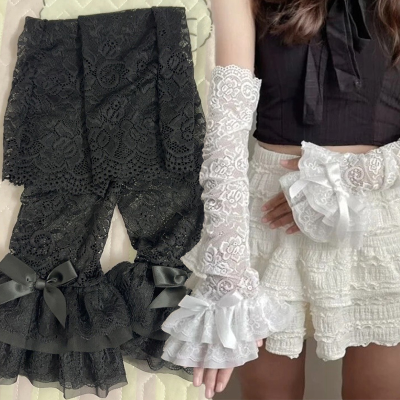 Hollow Out Lace Long Arm Sleev - đánh giá và giá Fingerless Glove Knit
