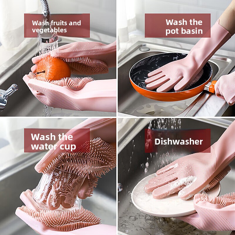 Silicone dishwashing gloves, m - đánh giá và giá Dish Glove Rubber