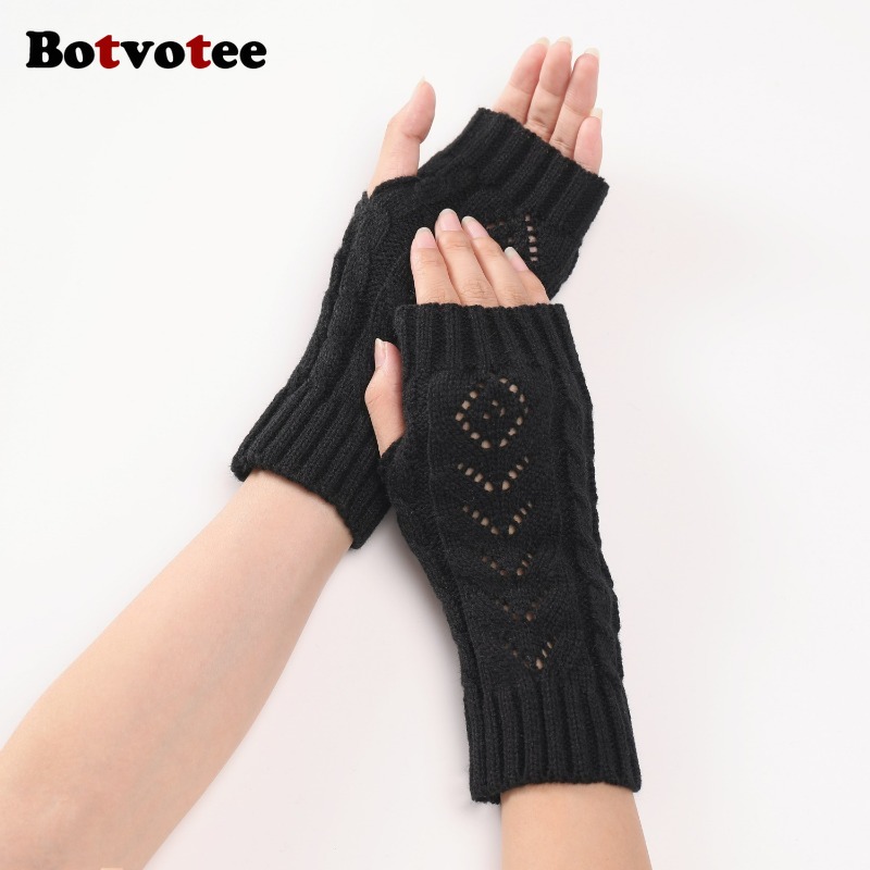 Botvotee Y2k Accessories Free  - đánh giá và giá Fingerless Glove Knit