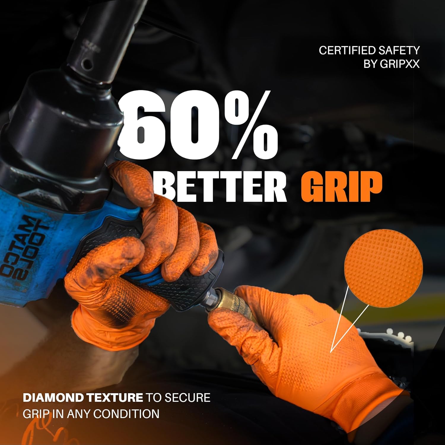 Heavy Duty 8Mil Orange Nitrile - đánh giá và giá Nitrile Mechanic Glove
