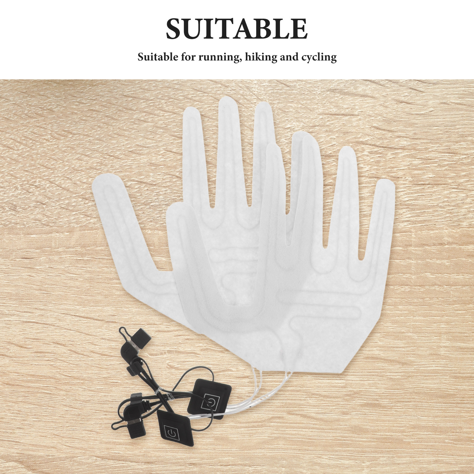 2Pcs Full Finger Electric Heat - đánh giá và giá Cycling Glove Padded