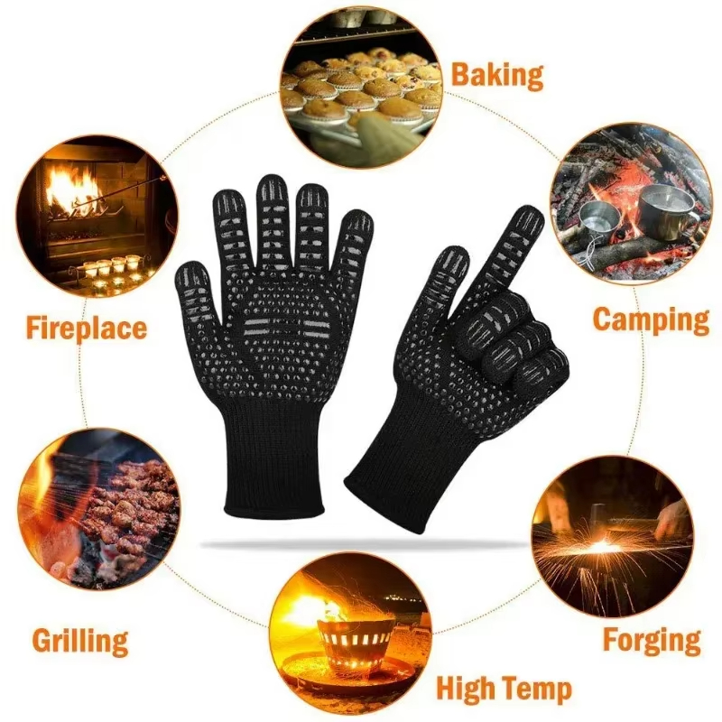 1PCS Piece BBQ Gloves High Tem - đánh giá và giá Oven Mitt Silicone