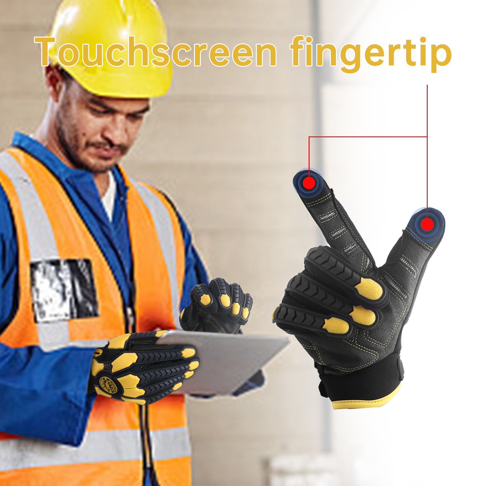 PVC Reinforced Impact Protecti - đánh giá và giá Work Glove Impact