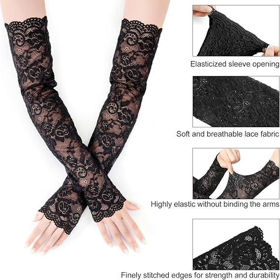 New 1Pair Sexy Lace Hollow-Out - đánh giá và giá Fingerless Glove Knit