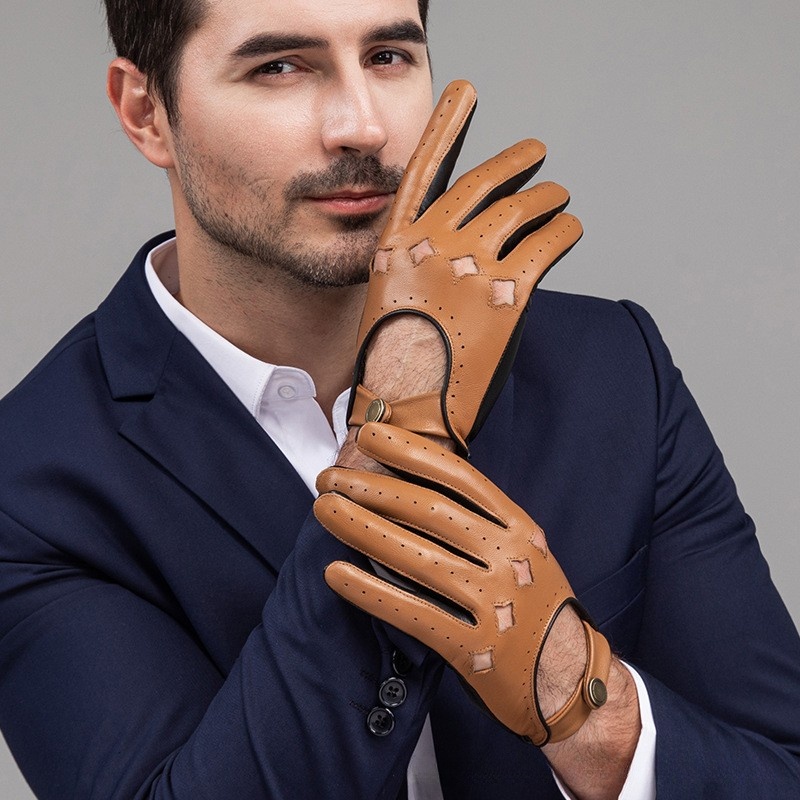 Men Leather Gloves Motorcycle  - đánh giá và giá Leather Driving Glove