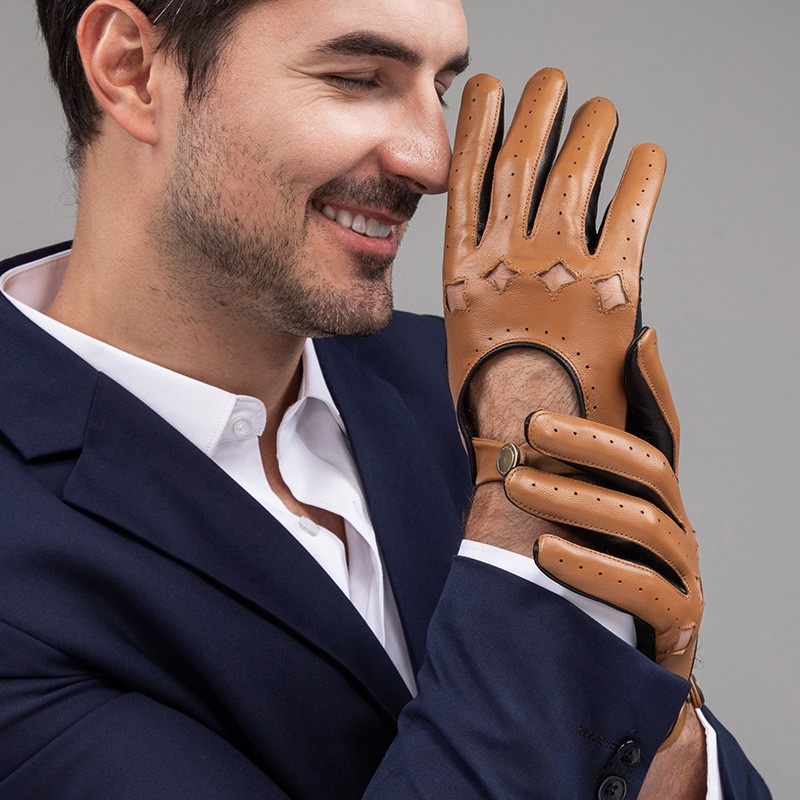 Men Leather Gloves Motorcycle  - đánh giá và giá Leather Driving Glove