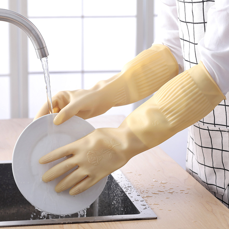 38cm Household Laundry Gloves  - đánh giá và giá Dish Glove Rubber