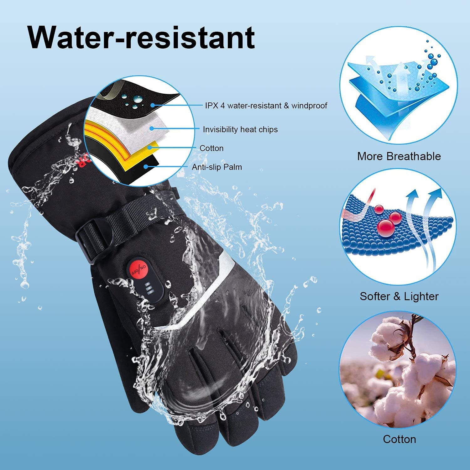 SNOW DEER Winter Heated Gloves - đánh giá và giá Heat Resistant Glove