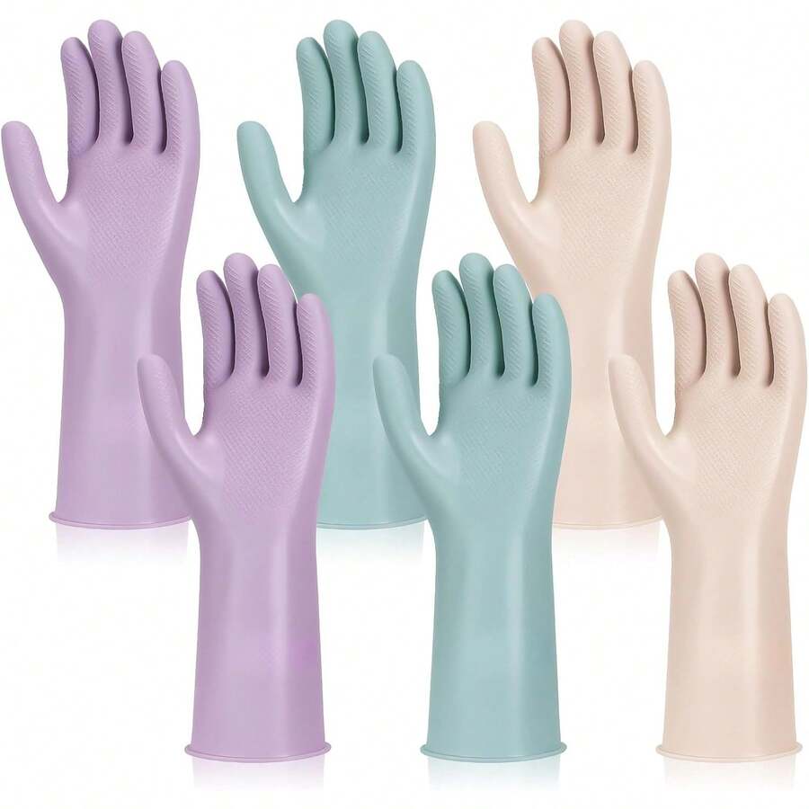 6 Pairs Rubber Cleaning Gloves - đánh giá và giá Rubber Glove Cleaning