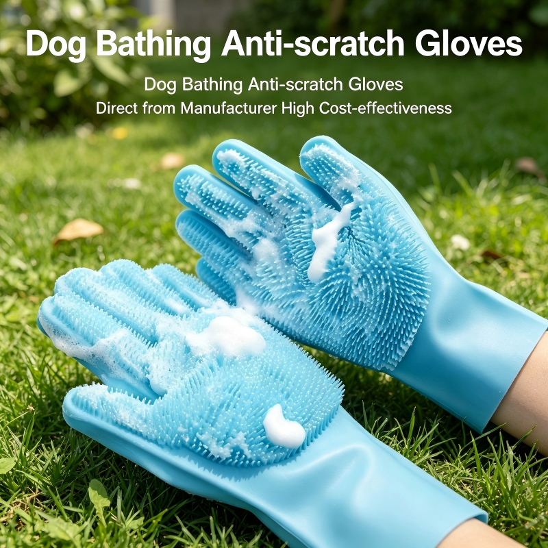 Silicone Pet Bathing Glove, Mu - đánh giá và giá Rubber Glove Cleaning