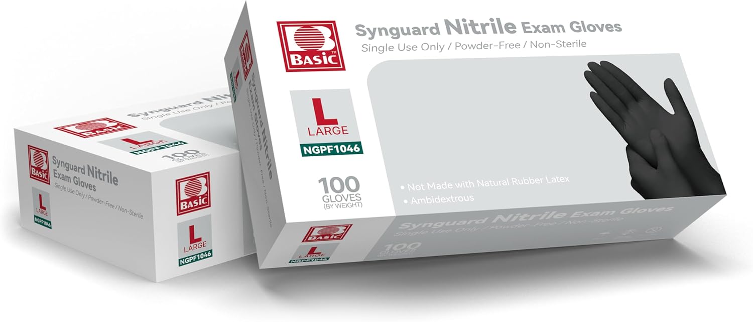Large Black Nitrile Exam Glove - đánh giá và giá Exam Glove Nitrile