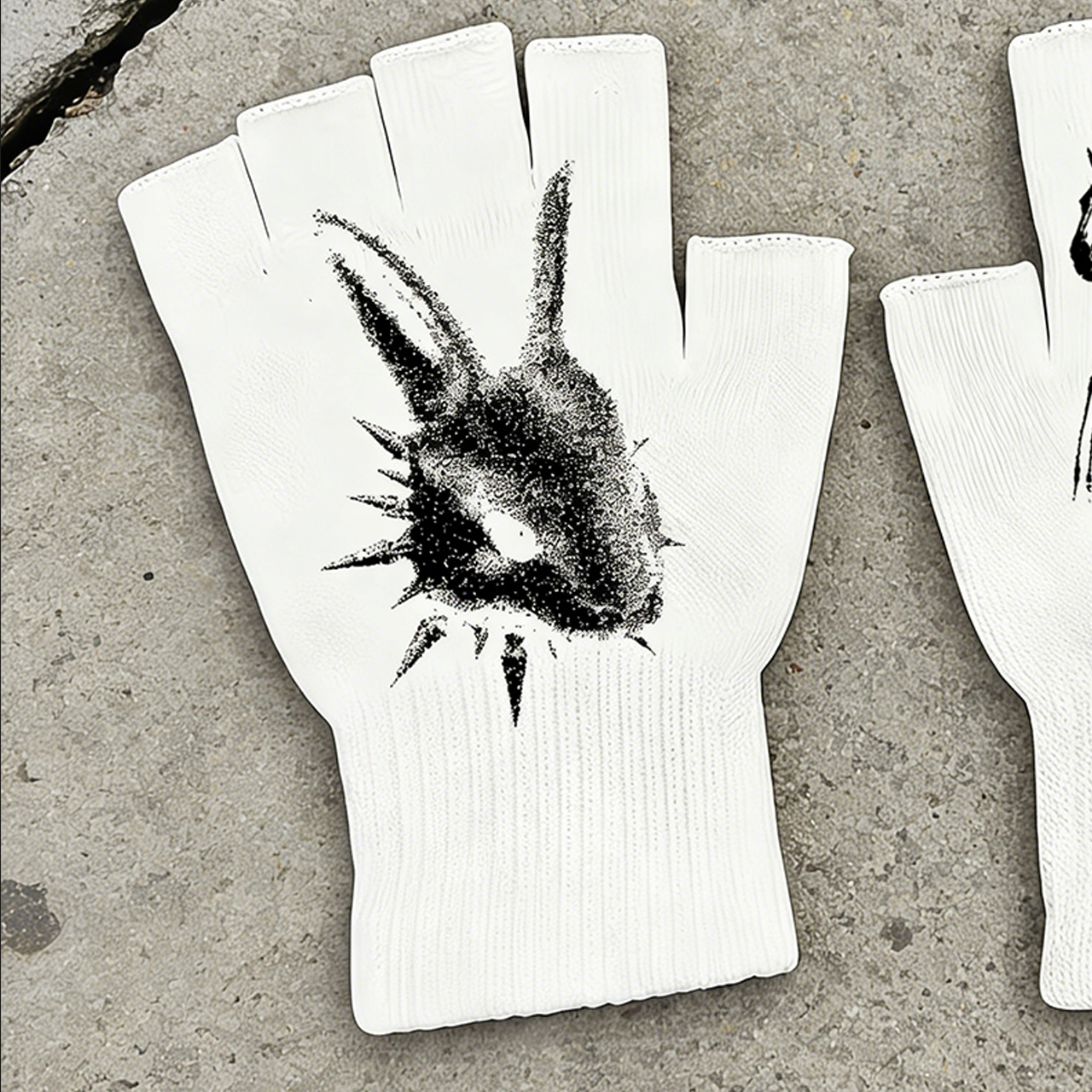 White knitted gloves featuring - đánh giá và giá Fingerless Glove Knit
