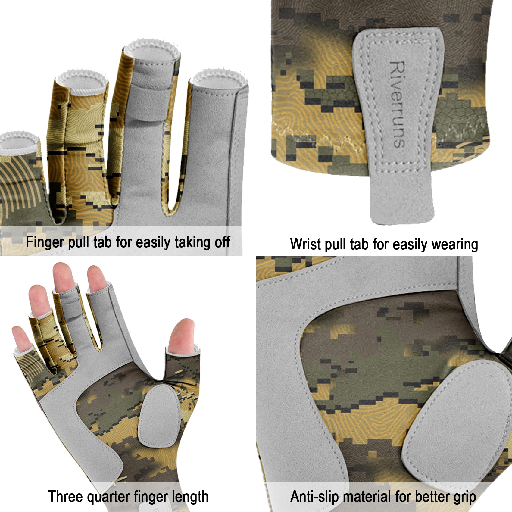 Riverruns Fingerless Fishing G - đánh giá và giá Cycling Glove Padded