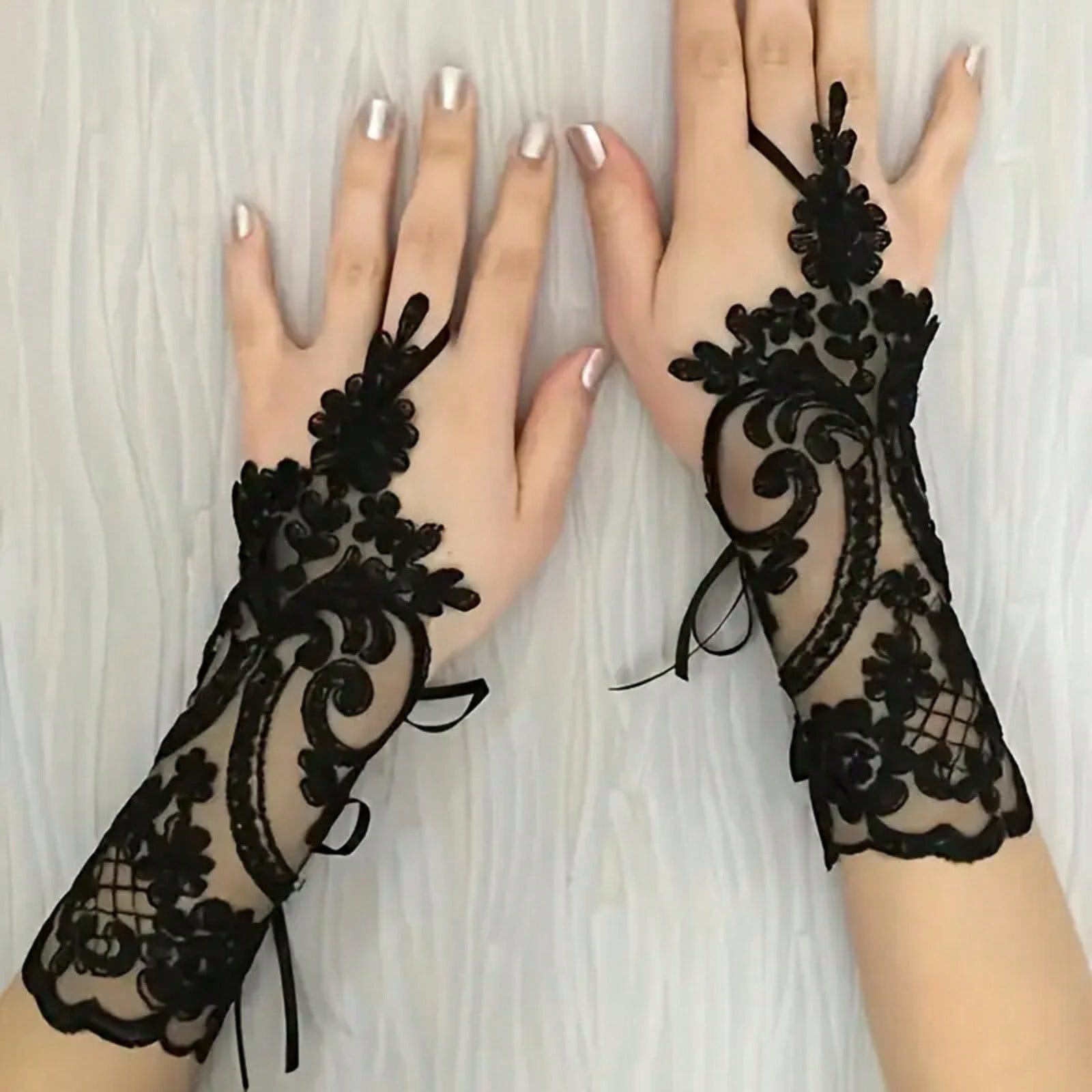 Women's Elegant Gothic Lace Gl - đánh giá và giá Fingerless Glove Knit
